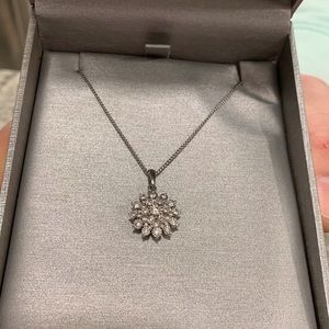 1/2 carat starburst necklace and adjustable chain